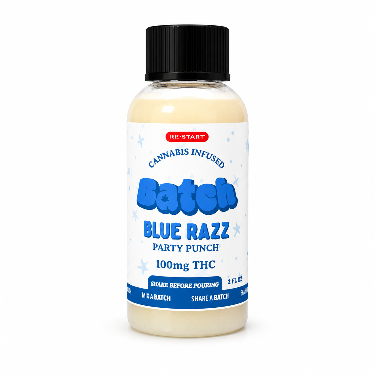 RESTART Batch 100mg Delta 9 THC Drink Mixer 2oz / Blue Raspberry